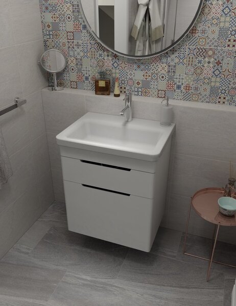 Sapho Sapho, Lavoar patrat din ceramica CITY 50x18x40cm, KE050