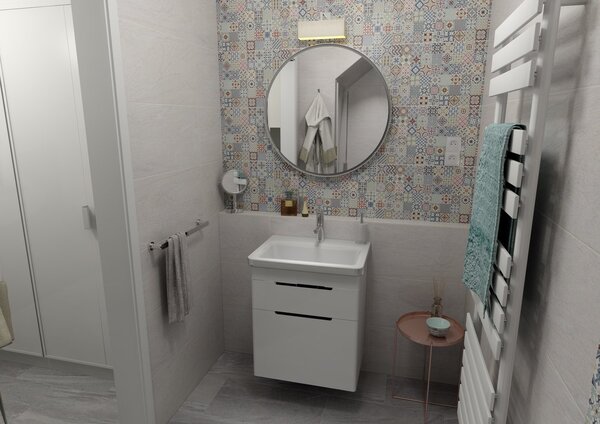 Sapho Sapho, Lavoar patrat din ceramica CITY 50x18x40cm, KE050