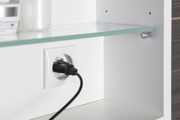 Sapho Sapho, galerie CLOE cu iluminare LED, 120x50x18cm, alb, CE120-0030
