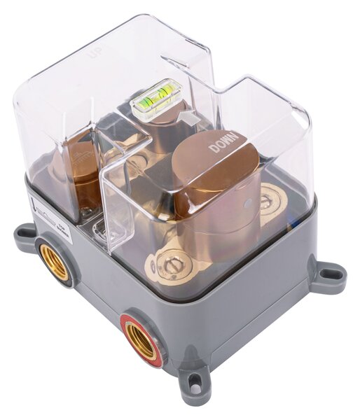 Set de duș incastrat Rea LUNGO COPPER BRUSH + BOX cu termostat
