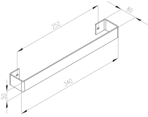 Sapho Sapho, suport pentru prosoape COLONNA 298x74mm, otel inoxidabil lustruit, IRPA10