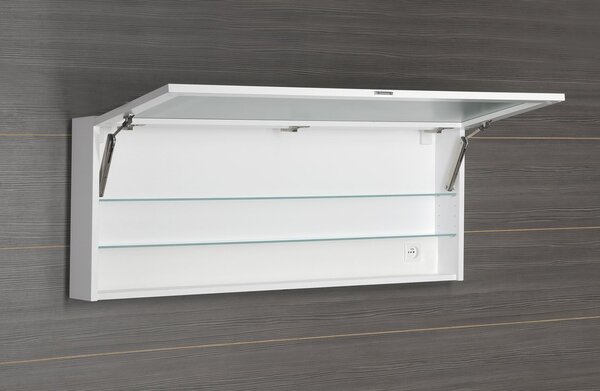 Sapho Sapho, galerie CLOE cu iluminare LED, 120x50x18cm, alb, CE120-0030