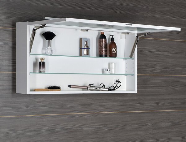 Sapho Sapho, galerie CLOE cu iluminare LED, 120x50x18cm, alb, CE120-0030