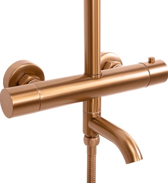 Coloana de dus cu termostat REA Lungo Copper Brush