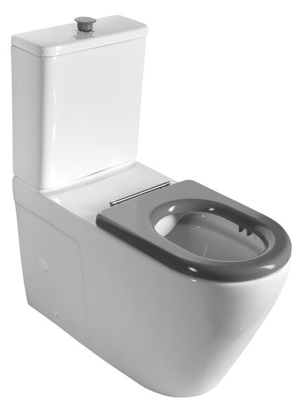 Sapho Sapho, vas MEDIC RIMLESS pentru WC combinat, deșeuri inferioare/spate, alb, MC102-111