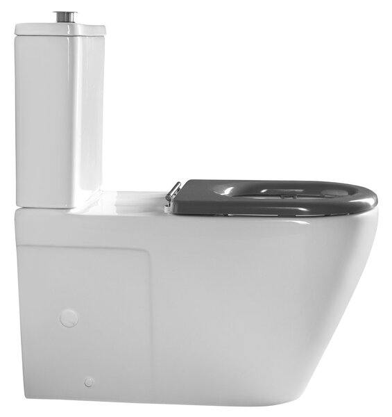 Sapho Sapho, vas combinat WC DARIO RIMLESS cu rezervor, deșeuri inferioare/spate, alb, MC102