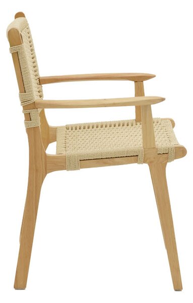Fotoliu Olivier lemn de fag culoare lemn natural funie culoare lemn naturala 62x60x85cm