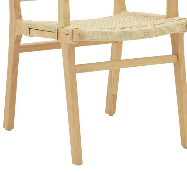 Fotoliu Olivier lemn de fag culoare lemn natural funie culoare lemn naturala 62x60x85cm