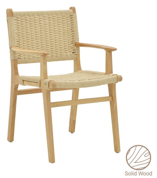 Fotoliu Olivier lemn de fag culoare lemn natural funie culoare lemn naturala 62x60x85cm