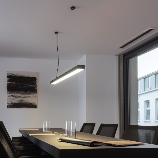Corp de iluminat LED de tavan aplicat/suspendat CYNIDECO LED/12W/230V 4000K negru