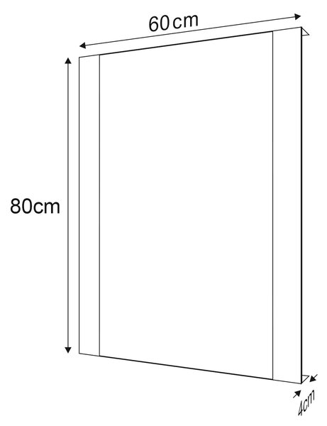 Sapho Sapho, oglinda DURANGO cu iluminare LED 60x80cm, senzor contactless, DG060
