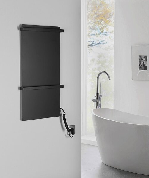 Sapho Sapho, ELMIS Uscător de prosoape electric 400x800mm, 120W, aluminiu, antracit, EB430