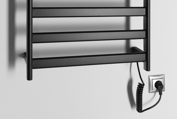 Sapho Sapho, uscator electric de prosoape ELIAS 490x730x110mm, 105W, negru mat, EB550