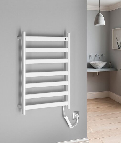 Sapho Sapho, ELIAS Uscător de prosoape electric 490x730x110mm, 105W, alb mat, EB540