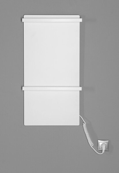 Sapho Sapho, uscator electric de prosoape ELMIS 400x800 mm, 120 W, aluminiu, mat alb, EB420