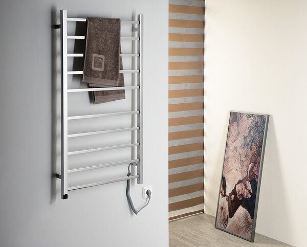 Sapho Sapho, uscător de prosoape electric ESKINADO, pătrat, 620x1160 mm, 120 W, oțel inoxidabil, ER430V
