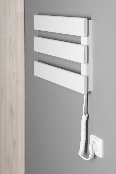 Aqualine Sapho, ELVIS Uscător de prosoape electric, 480x330x45mm, 50W, alb, EB480