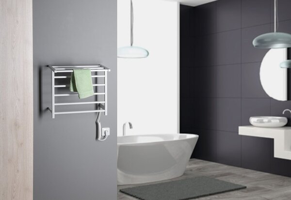 Sapho Sapho, ELZOR Uscător de prosoape electric 500x470mm, 60W, alb mat, EB500