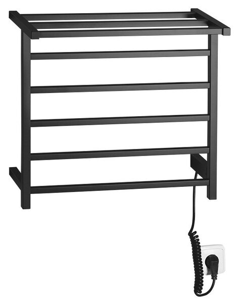 Sapho Sapho, ELZOR Uscător de prosoape electric 500x470mm, 60W, negru mat, EB510