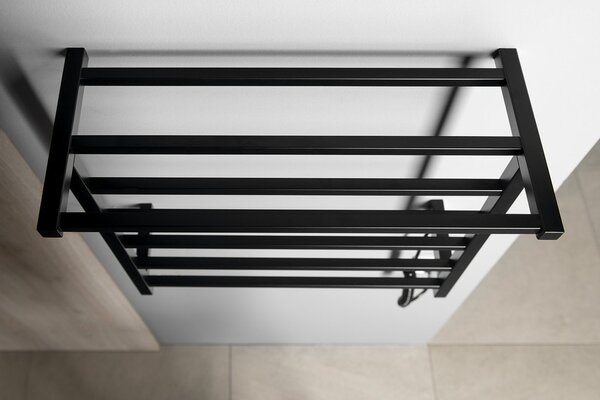 Sapho Sapho, ELZOR Uscător de prosoape electric 500x470mm, 60W, negru mat, EB510