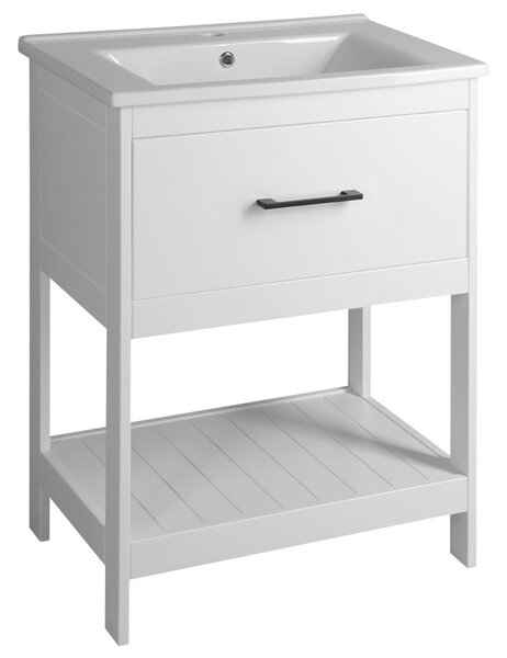 Aqualine Sapho, dulap lavoar ETIDE 61,5x86x44 cm, alb mat