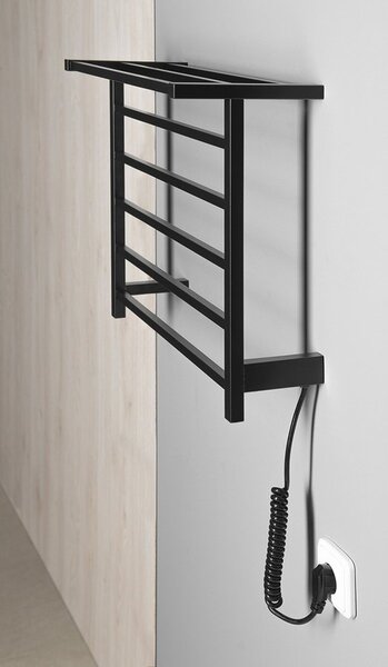 Sapho Sapho, ELZOR Uscător de prosoape electric 500x470mm, 60W, negru mat, EB510