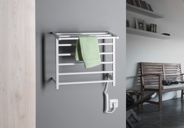 Sapho Sapho, ELZOR Uscător de prosoape electric 500x470mm, 60W, negru mat, EB510
