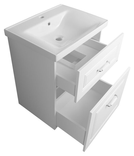Aqualine Sapho, dulap lavoar FAVOLO 57x72,5x44,6 cm, alb mat, FV260