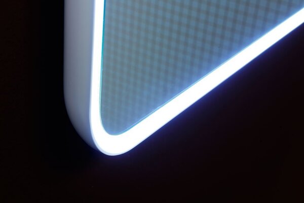 Sapho Sapho, oglindă rotunjită cu iluminare din spate LED FLOAT în cadru 600x800mm, albă, 22572