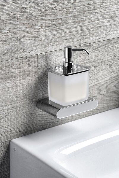 Sapho Sapho, dozator de sapun FLORI, sticla croma/lapte, RF019