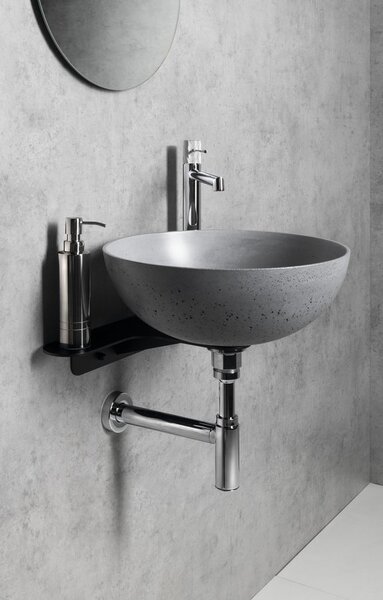 Sapho Sapho, chiuveta de blat din beton FORMIGO, grund 39cm, gri, FG317