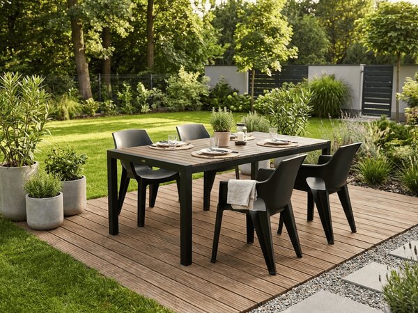 Scaun de masa pentru gradina IVY, negru