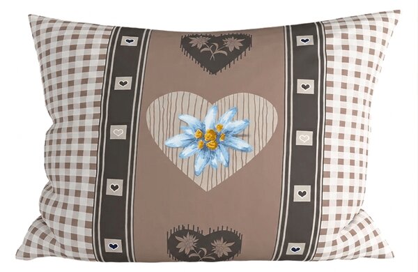 Fata de perna din policoton HEART RETRO POLY 70x90 cm, maro
