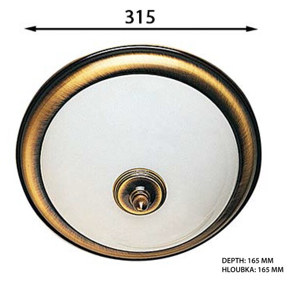 Sapho Sapho, plafoniera GLOSTER 2xE14, 40W, 230V, bronz, AU514