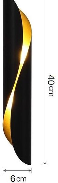 Abigali Drill lampă de perete 2x40 W negru-auriu KGG2E14