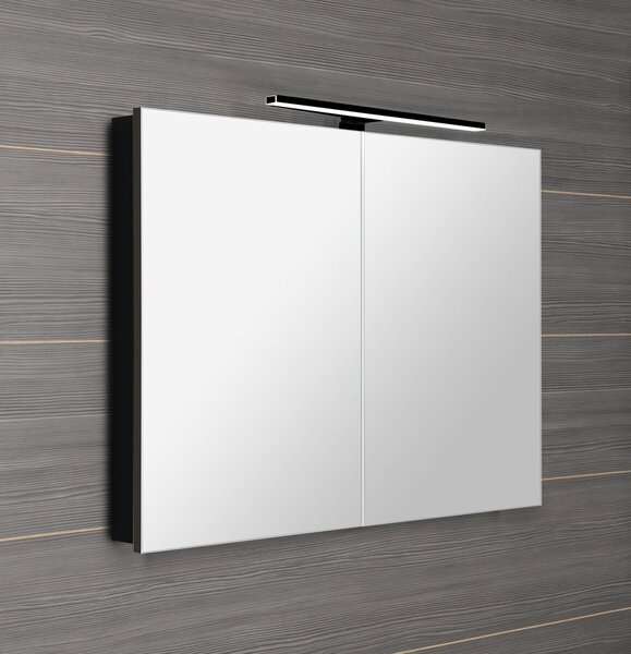 Sapho Sapho, galerie GRETA cu iluminare LED, 101x70x14cm, mat negru, GR105-0035