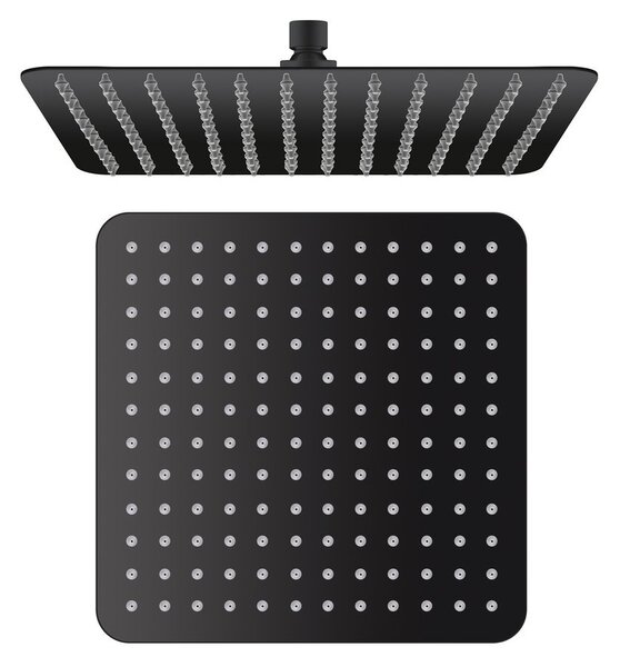 Sapho Sapho, duș de cap, 300x300x60mm, negru mat/oțel inoxidabil, SL101