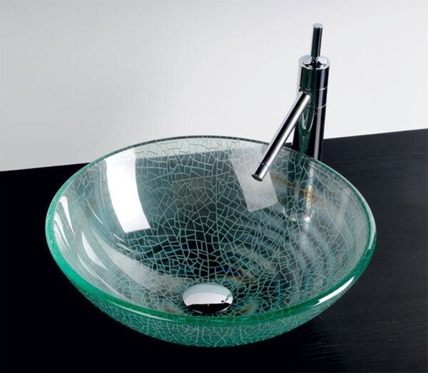 Sapho Sapho, chiuvetă din sticlă ICE diametru 42 cm, 2501-04