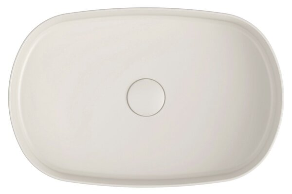 Sapho Sapho, Chiuvetă de blat din ceramică INFINITY OVAL, 55x36 cm, Ivory, 10NF65055-2K