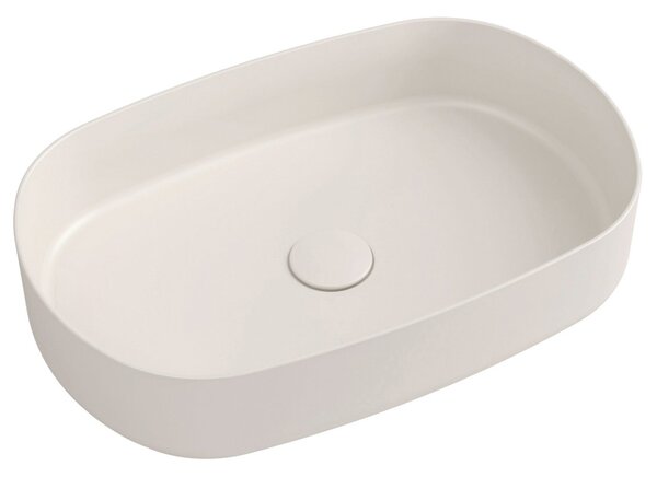 Sapho Sapho, Chiuvetă de blat din ceramică INFINITY OVAL, 55x36 cm, Ivory, 10NF65055-2K