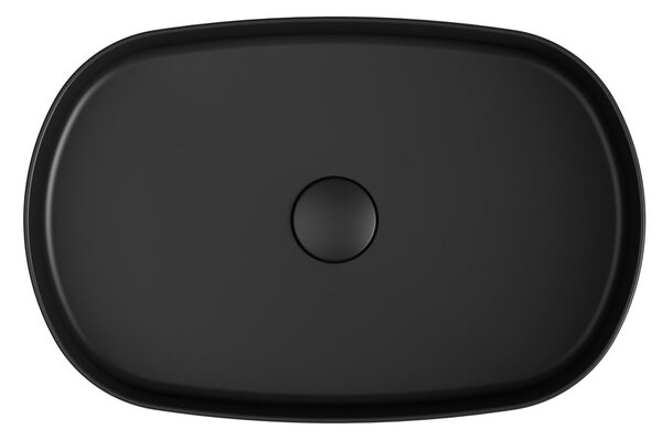 Sapho Sapho, chiuvetă de blat ceramică INFINITY OVAL, 55x36 cm, negru mat, 10NF65055-2N