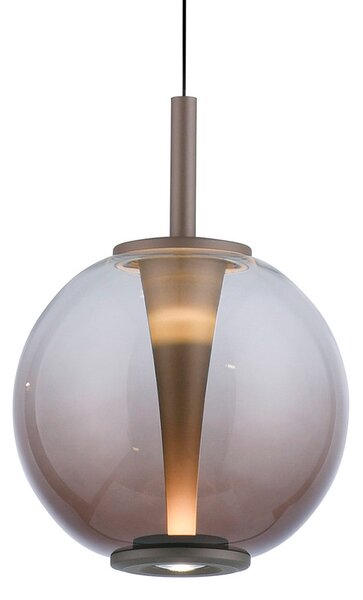 Lustră Pendul PURE, Infinity, reglabil, Bronz / Alamă Veche, Camera de zi, Sticlă