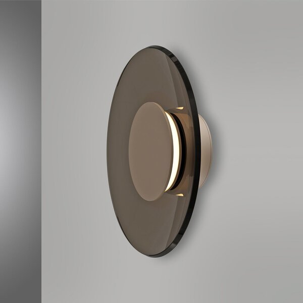 Lampă de perete PURE, PURE Moon, reglabil, Bronz / Alamă Veche, Camera de zi, Sticlă, Modern