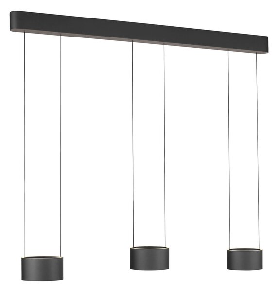 Lustră Pendul PURE, Clipse, reglabil, Gri, Camera de zi, Metal, Modern