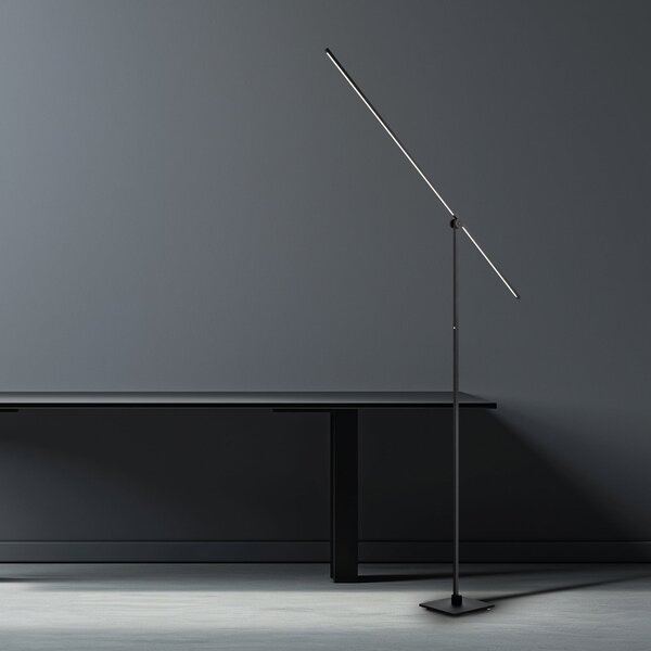 Lampadar PURE, PURE Grafo, reglabil, Negru, Camera de zi, Metal, Modern