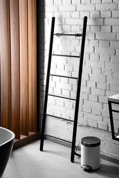 Sapho Sapho, KARBO Uscător de prosoape electric, rotund, 400x1120 mm, 87 W, negru, KB904