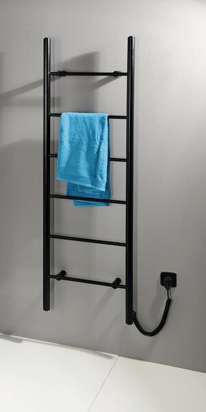 Sapho Sapho, KARBO Uscător de prosoape electric, rotund, 400x1120 mm, 87 W, negru, KB904