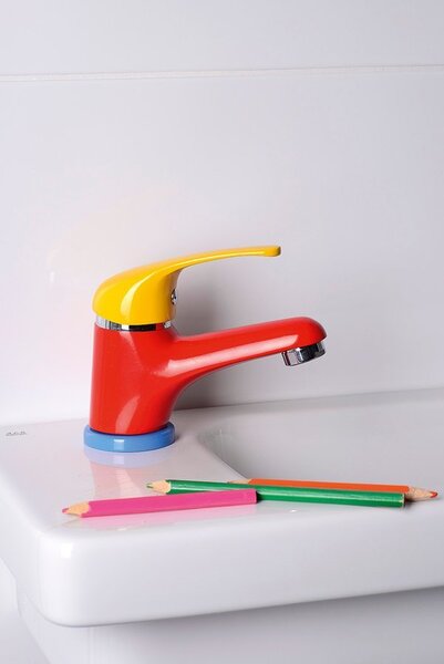 Sapho Sapho, baterie pentru lavoar KID fără priză, culori/crom, KD02
