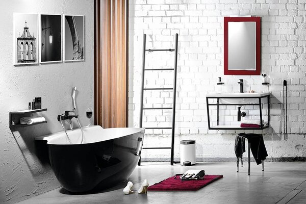 Sapho Sapho, SKA Construcție sub chiuvetă 600x400x460mm, mat alb, cu raft MDF alb, SKA111