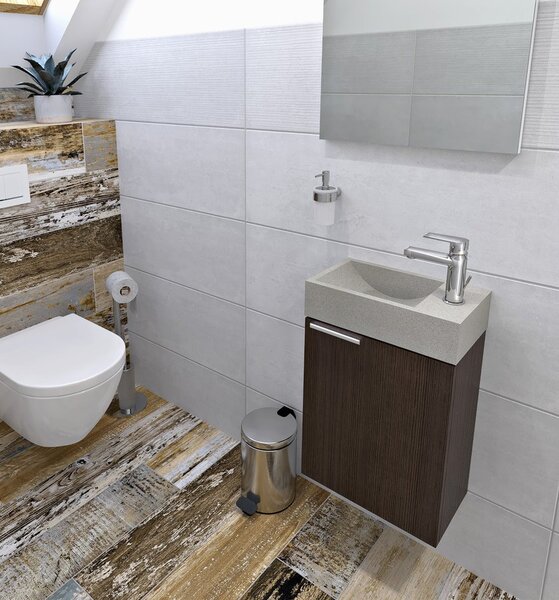 Sapho Sapho, dulap lavoar LATUS X 39,4x50x22cm, pin rustic, LT110-1616
